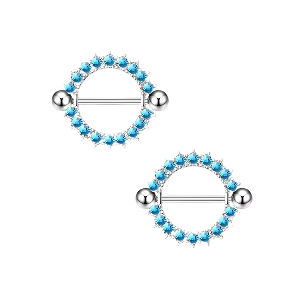 Diamonte blue circles