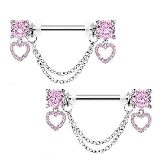 Pink dripping hearts