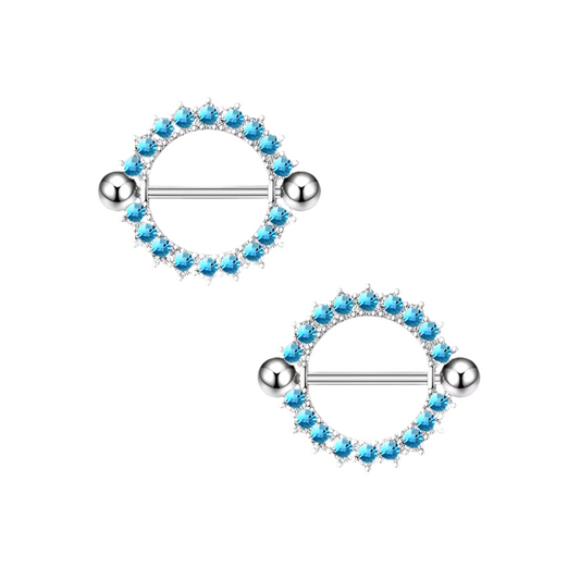 Diamonte blue circles