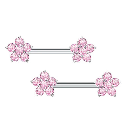 Pink diamond flowers